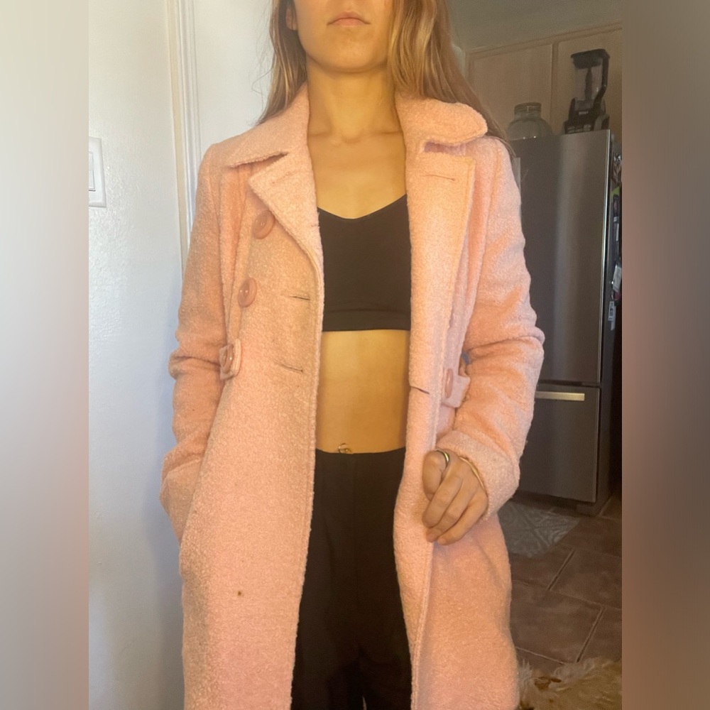 Marvin, cotton candy pink, small pea coat, barley worn